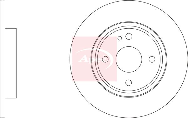 Apec DSK3327 Brake Disc - 1