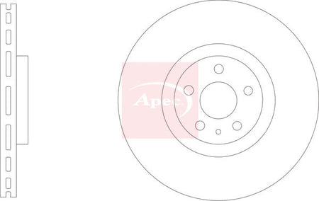 Apec DSK3328 Brake Disc - 1