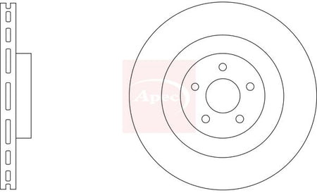 Apec DSK3336 Brake Disc - 1
