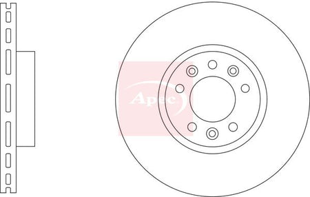 Apec DSK3341 Brake Disc - 1
