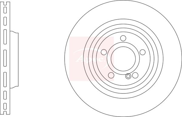 Apec DSK3342 Brake Disc - 1