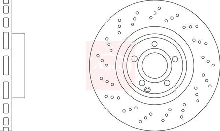 Apec DSK3343 Brake Disc - 1
