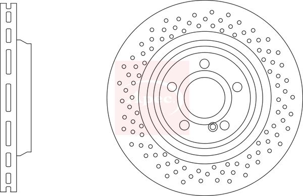 Apec DSK3344 Brake Disc - 1