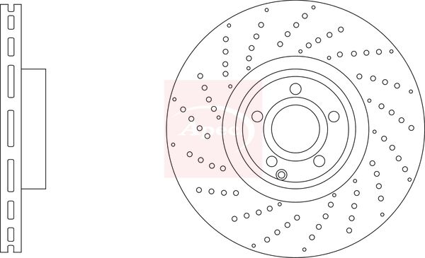 Apec DSK3345 Brake Disc - 1