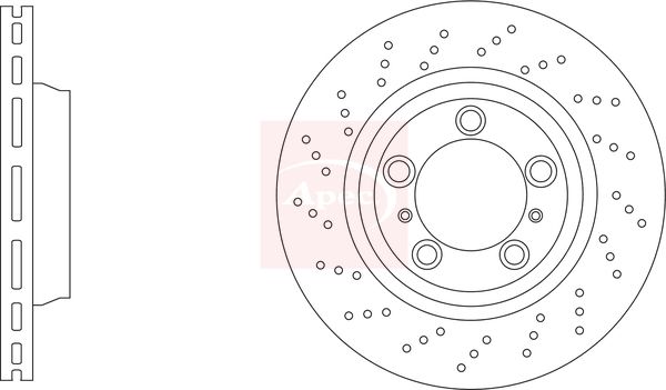 Apec DSK3361 Brake Disc - 1