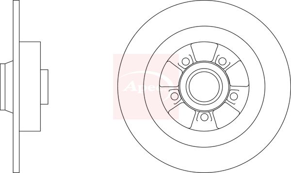 Apec DSK3368 Brake Disc - 1