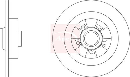 Apec DSK3368 Brake Disc - 1