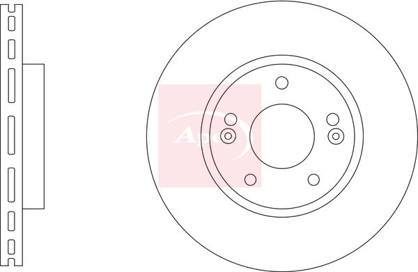 Apec DSK3371 Brake Disc - 1