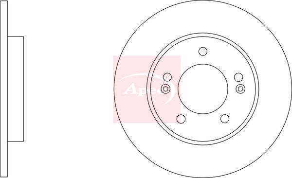 Apec DSK3372 Brake Disc - 1