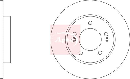 Apec DSK3372 Brake Disc - 1