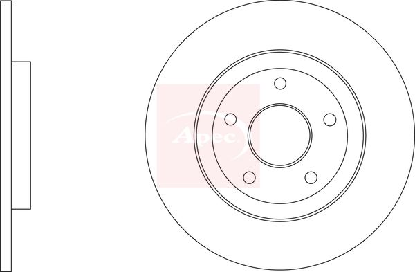 Apec DSK3375 Brake Disc - 1