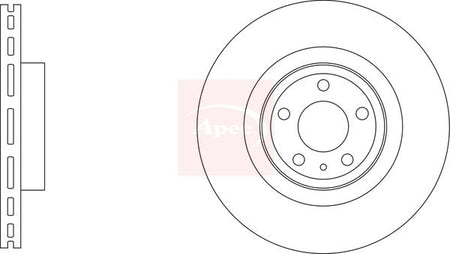 Apec DSK3376 Brake Disc - 1