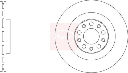 Apec DSK3386 Brake Disc - 1
