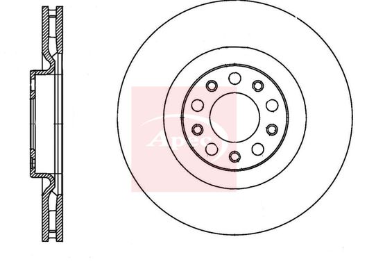 Apec DSK3395 Brake Disc - 1