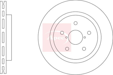 Apec DSK3396 Brake Disc - 1