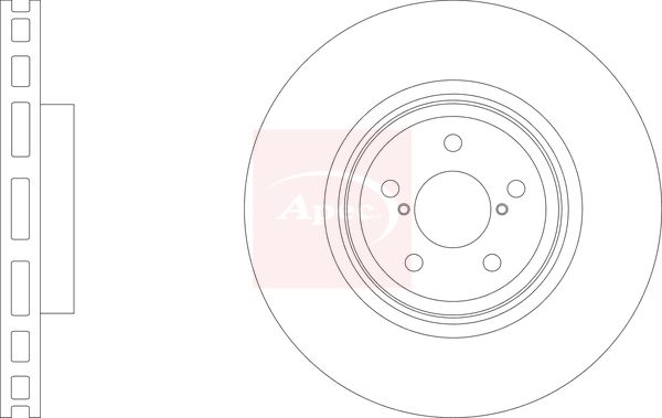 Apec DSK3407 Brake Disc - 1