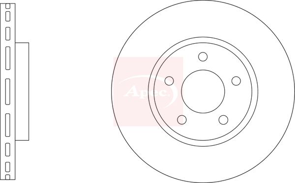 Apec DSK3412 Brake Disc - 1