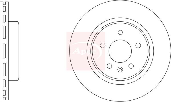 Apec DSK3414 Brake Disc - 1