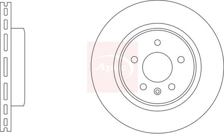 Apec DSK3414 Brake Disc - 1