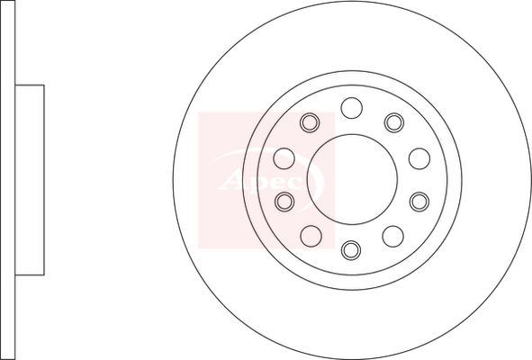 Apec DSK3419 Brake Disc - 1