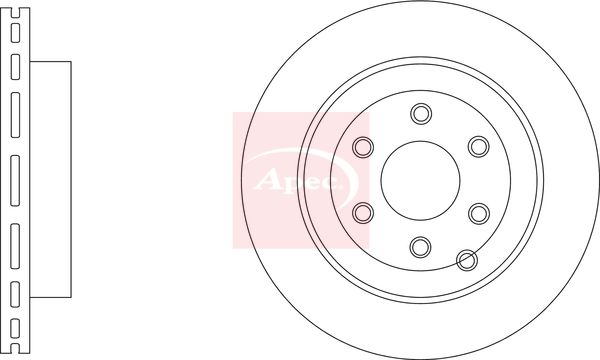 Apec DSK3423 Brake Disc - 1