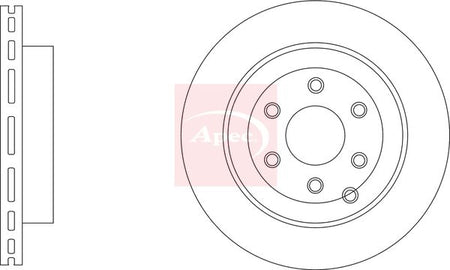 Apec DSK3423 Brake Disc - 1
