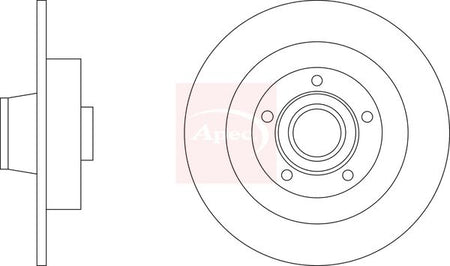 Apec DSK3426 Brake Disc - 1