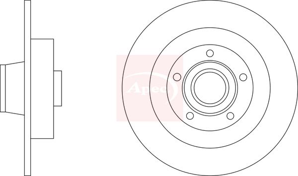 Apec DSK3426 Brake Disc - 1