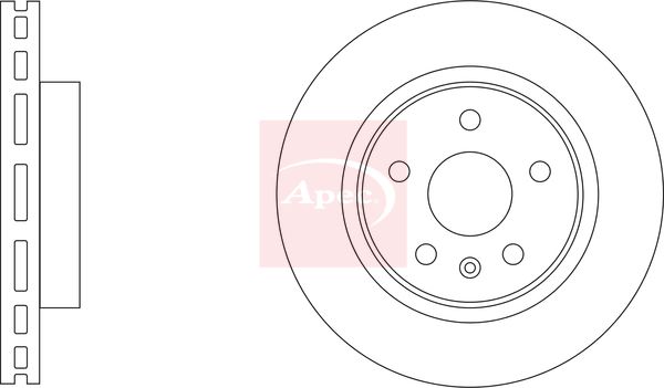 Apec DSK3428 Brake Disc - 1