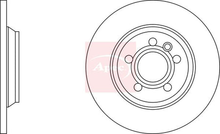 Apec DSK3434 Brake Disc - 1