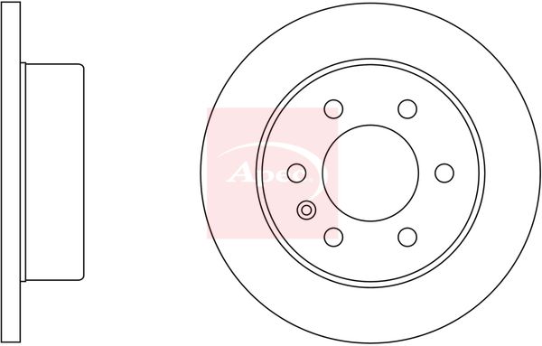 Apec DSK3441 Brake Disc - 1