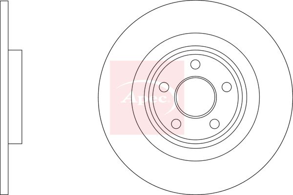 Apec DSK3444 Brake Disc - 1