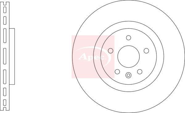 Apec DSK3445 Brake Disc - 1