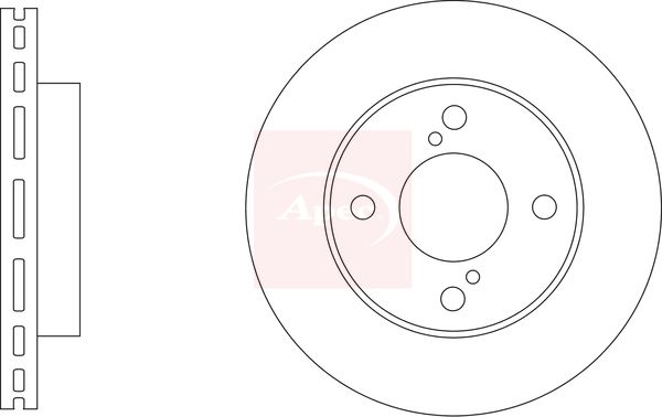 Apec DSK3448 Brake Disc - 1
