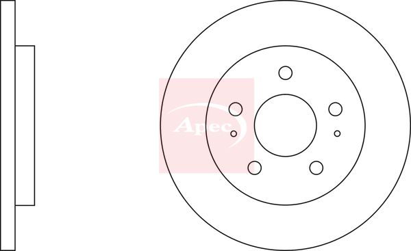 Apec DSK3454 Brake Disc - 1