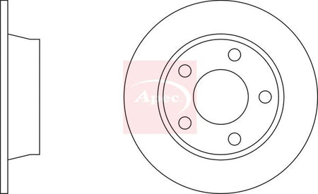 Apec DSK345 Brake Disc - 1