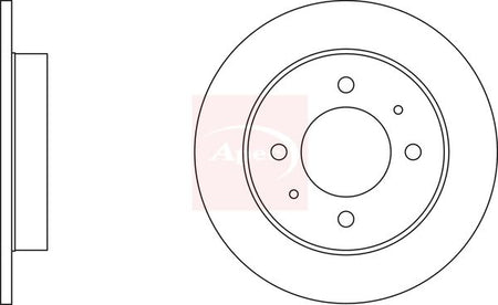 Apec DSK346 Brake Disc - 1
