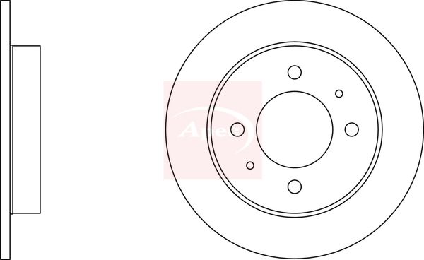 Apec DSK346 Brake Disc - 1