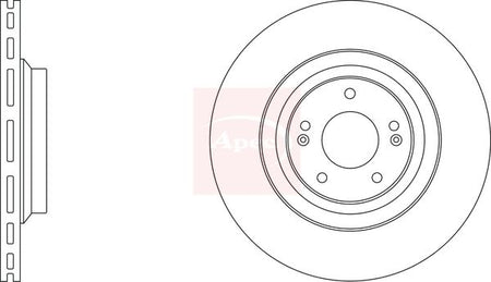 Apec DSK3473 Brake Disc - 1