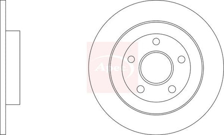Apec DSK3491 Brake Disc - 1