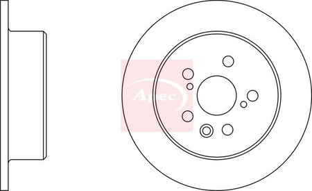 Apec DSK361 Brake Disc - 1