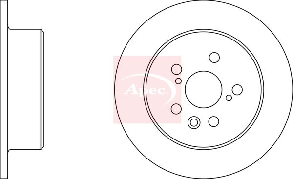 Apec DSK361 Brake Disc - 1