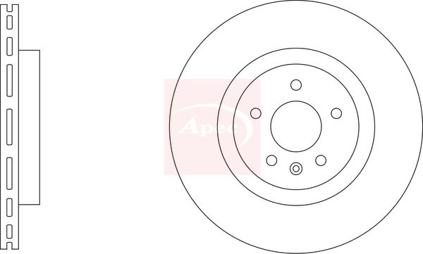 Apec DSK3632 Brake Disc - 1