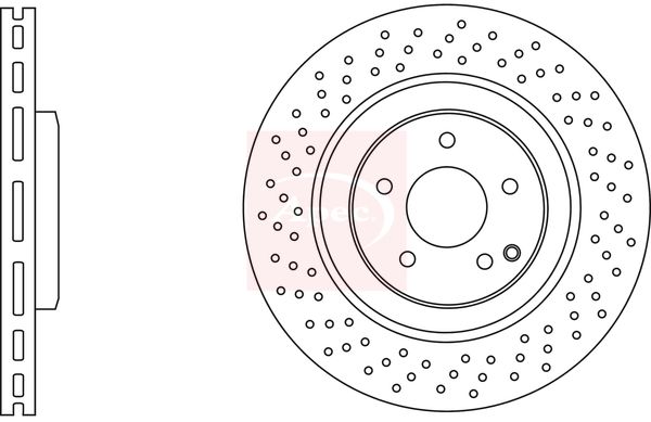 Apec DSK3638 Brake Disc - 1
