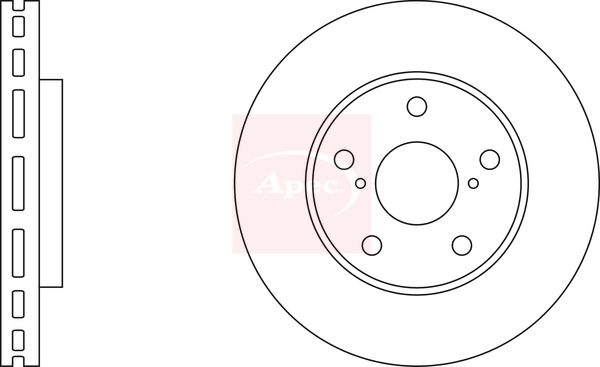 Apec DSK364 Brake Disc - 1