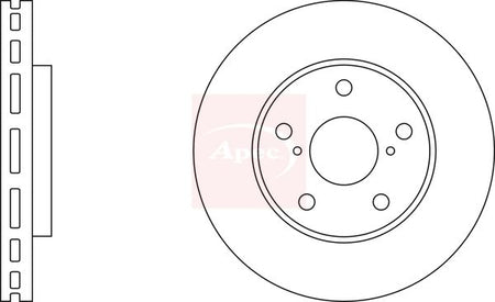 Apec DSK364 Brake Disc - 1