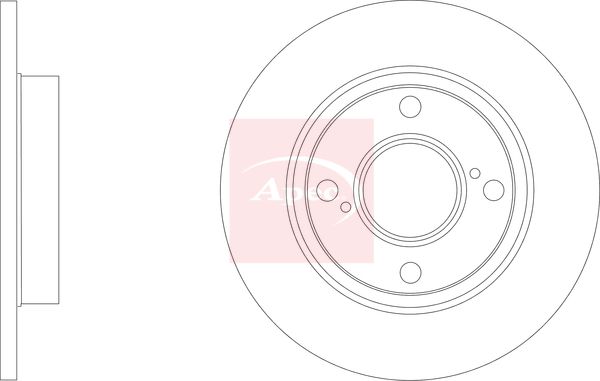 Apec DSK3828 Brake Disc - 1