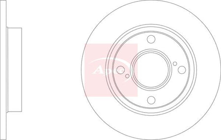 Apec DSK3828 Brake Disc - 1