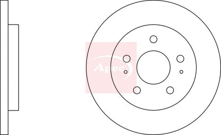 Apec DSK3858 Brake Disc - 1