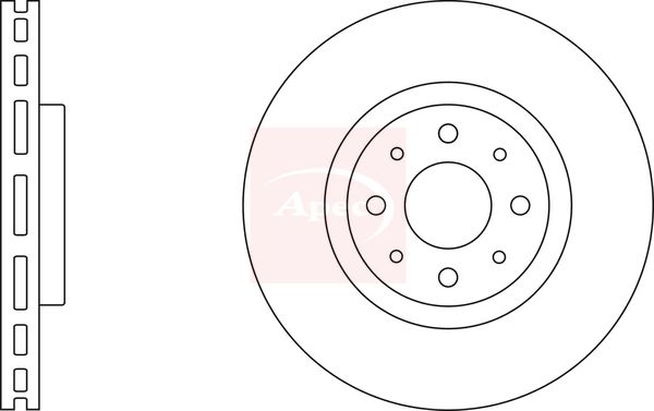 Apec DSK3878 Brake Disc - 1